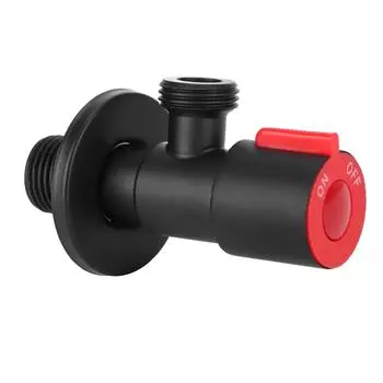 Угловой клапан с резьбой G1/2 из нержавеющей стали, запорный клапан для ванной комнаты, туалетные принадлежности, одинарный горячий