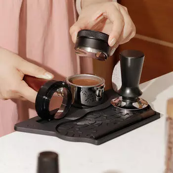 Угловой коврик для тампона для кофе Espresso Silicone для дома серый