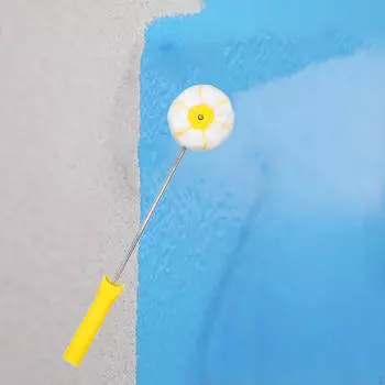 Угловой малярный валик, кисть, ручка, инструмент, инструмент для обводки стены, простой в использовании гипсокартон жёлтый