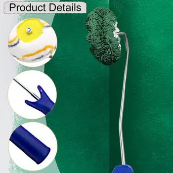 Угловой малярный валик Ручной инструмент Эргономичная ручка Проекты по обустройству дома Удобный захват 1 Head
