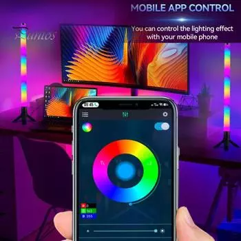 Угловой напольный светильник RGB с регулируемой яркостью, дистанционное управление через приложение, несколько цветовых режимов, ультратонкий светодиодный светильник с регулируемой яркостью, декор комнаты белый