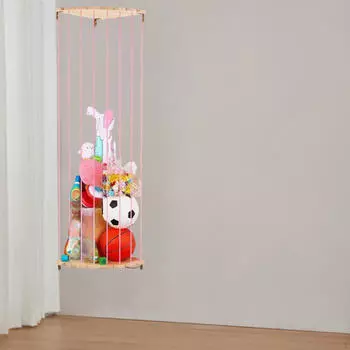 Угловой органайзер для хранения мягких игрушек для общежития Colored rope