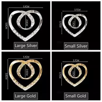 Угловой подол на талии, завязанные броши, жемчужный металлический шарф в хиджабе, кольцо на пуговицах, рубашка, футболка с фиксированной пряжкой, аксессуары S серебряный