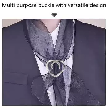 Угловой подол на талии, завязанные броши, жемчужный металлический шарф в хиджабе, кольцо на пуговицах, рубашка, футболка с фиксированной пряжкой, аксессуары S серебряный