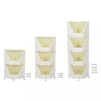 Угловой шкаф для хранения с 4 подвижными колесами, угловая полка, книжная полка для небольшой ванной комнаты K 2 Tier