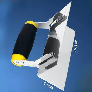 Угловой шпатель для кладки кирпича, отделки цементной штукатурки, длина инструмента 15,3 см, профессиональный резиновый Style C