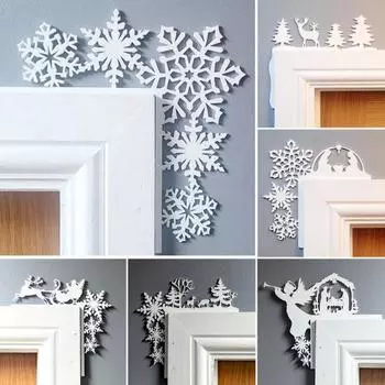 Угловой знак дверной рамы, деревянный праздничный дверной угловой орнамент, сезонный домашний декор, угловой знак дверной рамы для оконных стен D