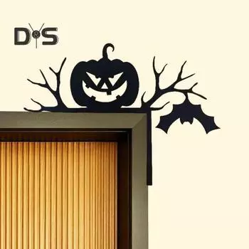 Угловой знак на дверь на Хэллоуин, деревянная декоративная рамка для двери на Хэллоуин, простая в установке декоративная табличка на дверь, угол, окно, угол D