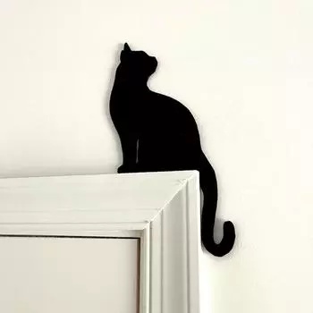 Угловой знак на дверь на Хэллоуин, милая птица, ведьма, кошка, черное деревянное подвесное украшение для вечеринки, дома, стены, двери, рамы, украшения