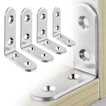 Угловые кронштейны из нержавеющей стали, крепежные детали, угловая стойка, поддерживающая Г-образная фиксированная скоба, соединение, мебельная фурнитура