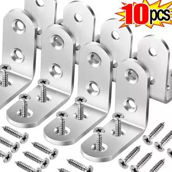 Угловые кронштейны в форме буквы L, угловые соединители под прямым углом 90 градусов, крепеж из нержавеющей стали для деревянной мебели, каркаса кровати, шкафа