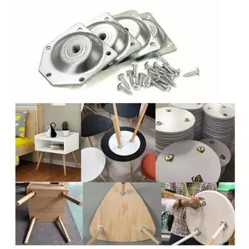 Угловые ножки, крепежная пластина, кронштейн, ножки мебельного стола, установочные винты, деревянные соединения золотой