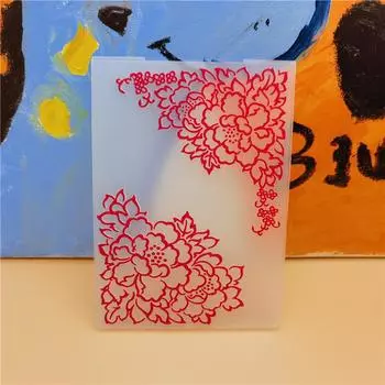 Угловые пластиковые папки для тиснения с цветком, трафарет для DIY, скрапбукинг, альбом, рамка, шаблон, декор, художественное растение