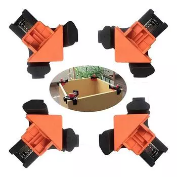 Угловые зажимы 90 градусов, угловые зажимы для деревообработки, фиксатор прямоугольного зажима, набор из 4 зажимных инструментов set of 4