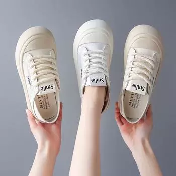 Ugly cute big head bread shoes women s 2024 new summer two and a half drag platform white shoes women s mesh breathable board shoes 35 белый