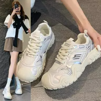 Ugly cute niche non-collision dad shoes women s shoes 2025 new autumn mesh casual outdoor mountaineering sports shoes 35