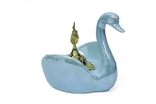 Угольная курильница для благовоний Лебедь Керамическая