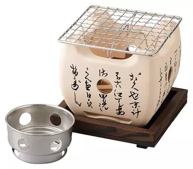 Угольная печь Iroha Stove Set Charcoal White Holder Ale-net (Для держателя) (большой) (Древесный уголь включен) белый