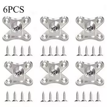 Уголки-бабочки из цинкового сплава, угловые соединители для досок, съемные угловые кронштейны, с винтами - соединители для поддержки деревообработки, мебели