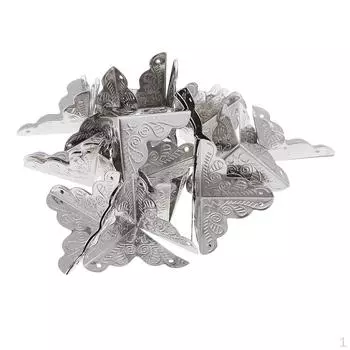 Уголок на 20 углов для подарочной коробки с ювелирными изделиями — серебристый, согласно описанию