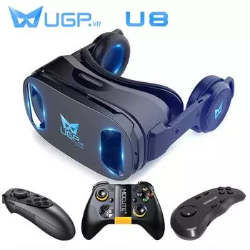 Ugp U8 Vr очки 3d-гарнитура версия Imax шлем виртуальной реальности киноигры с наушниками коробка для 3d-очков дополнительный контроллер VR Stand-alone