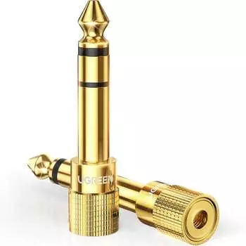 UGREEN 3.5mm to 6.35mm Conversion Adapter Audio Cable Stereo Mini Plug (Female) Stereo Standard Plug (Male) 24K Gold Plated Connector 3.5mm to 6.35mm