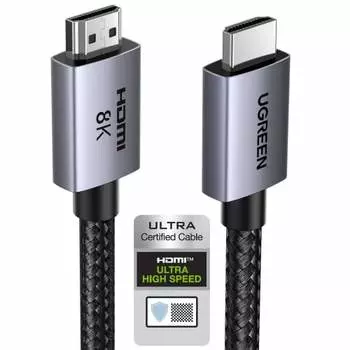 UGREEN 8K 60 Гц HDMI-кабель HDMI2.1 Сверхскоростной ??Сертифицированная сверхвысокая скорость??48 Гбит/с 10K 8K 4K UHD Dynamic HDR eARC 3D Ethernet Совместимость Алюминий