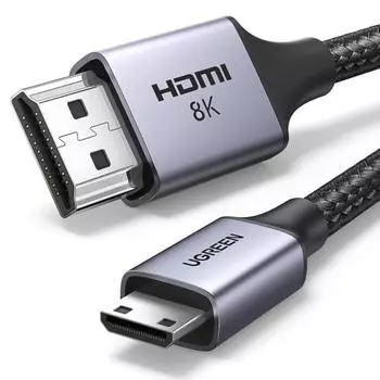 UGREEN hdmi mini hdmi переходной кабель hdmi 2.1 8K@60Hz mini hdmi переходной адаптер 8K mini hdmi кабель 2M двусторонняя связь подходит для телевизоров, моб.