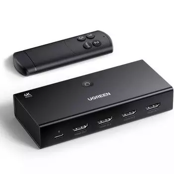 UGREEN HDMI Switcher 3 Inputs 1 Output 4K@60Hz HDMI Switcher HDMI Selector with Remote Control 1080P@144Hz HDCP 2.2/HDMI 2.0 HDR 3D Compatible Manual