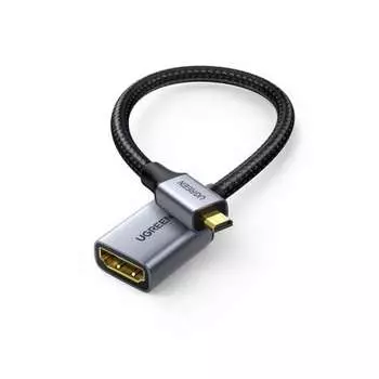 UGREEN Micro HDMI удлинительный кабель Micro HDMI в HDMI адаптер преобразования Micro-HDMI HDMI конвертер 3D 4K 60 Гц камера совместима с Gopro Yoga нейлон