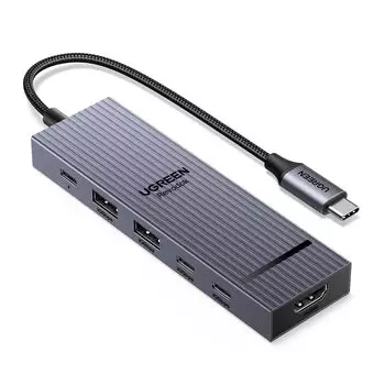 UGREEN Revodok Hub 6in1 100 Вт USB PD совместимый 4K 60 Гц 10 Гбит/с высокоскоростная передача данных HDMI порт USB C совместим с MacBook iPad Thinkpad Rog USB-C