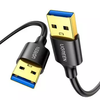 UGREEN USB-кабель Тип A - Тип A Мужской - Мужской с позолоченным разъемом Высокопрочный USB-кабель Оба конца Мужской 2M 3.0
