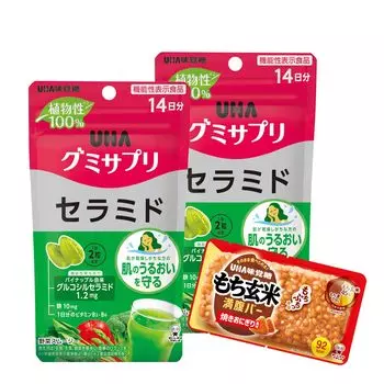 UHA Gummy Supplement Ceramide 14 Days Set of 2 with Functional Bonus [Пищевые добавки] +