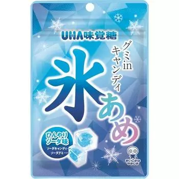 UHA Ice candy soda 63 г Содержит прозрачные кубики леденцов.Содержит прозрачные кубики леденцов. Конфеты в виде прозрачных кубиков льда. 1