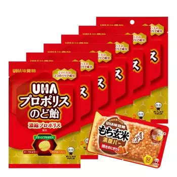 UHA прополисные леденцы для горла набор из 6 штук бонус (52g) +