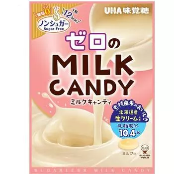 UHA Zero молочные конфеты 65 г Восхитительный вкус молочных ингредиентов: свежие сливки с Хоккайдо. Вкусные. Вкусные молочные ингредиенты.: свежие сливки f 1