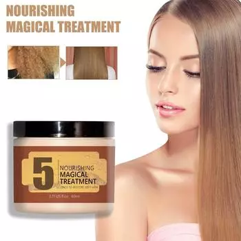 Ухаживающая маска для волос — нежная, ухаживающая, восстанавливающая, сушит, восстанавливает, увлажняет и подходит для разных типов волос 60 мл One Size жёлтый