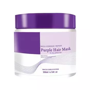 Ухаживающая маска для волос нежно ухаживает, восстанавливает, сушит, восстанавливает, увлажняет и подходит для различных типов волос One Size фиолетовый