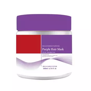 Ухаживающая маска для волос нежно ухаживает, восстанавливает, сушит, восстанавливает, увлажняет и подходит для различных типов волос One Size фиолетовый