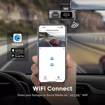 UHD 4K+1080P Dash Cam Dual Lens Car Recorder WiFi GPS HD 2160P IR Night Vision Camcorder G-Sensor Car DVR Black Box none