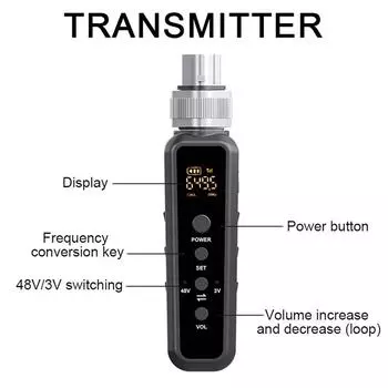 UHF беспроводной микрофонный преобразователь XLR передатчик + приемник для динамического микрофона аудиомикшер гитарный адаптер передачи