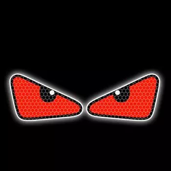 Ухмыляющиеся глаза светоотражающие наклейки для мотоциклов, предупреждающие о безопасности, декор для мотоцикла, скутера, лобового стекла, шлема, заднего кофра, наклейки, аксессуары