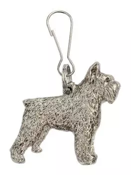 Ухо бувье фландрского бувье, сделано в Англии Коллекция Art Dog Zip Pull (сокращенная версия)