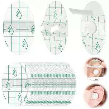 Ухо водонепроницаемый Ухо водонепроницаемый набор Ухо впитывающий хлопок ПУ для купания волос Ухо одноразовые ушные прозрачные цветные наклейки, колпачки, чехлы, 60,