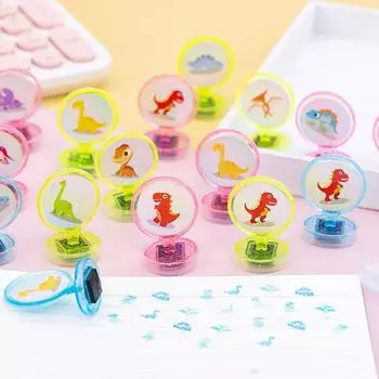 Уход за детьми Мальчики и девочки Мультфильм Цвет Случайный Динозавр Игрушка Животное 10 Шт Детская Печать 5Pcs