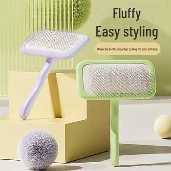 Уход за домашними животными: Специальная игольчатая щетка для кошек и собак, идеально подходит для пород Тедди и Бишон Square head, S