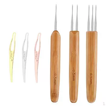 Уход за косами с деревянной ручкой крючком 0.5mm