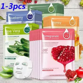 Уход за кожей Фруктовая маска для лица Увлажняющая Глубоко питающая Осветляющая увлажняющая маска для лица Гиалуроновая кислота 1-1pcs
