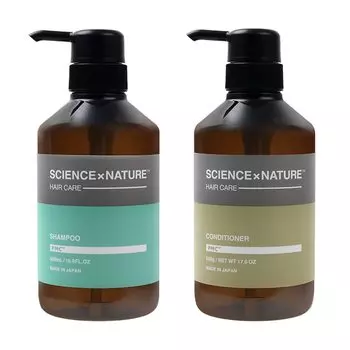 Уход за кожей лица от Science by Nature с использованием натуральной воды из подножия горы Ётей Шампунь/Кондиционер. (Шампунь/Кондиционер 500мл/500г)