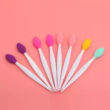 Уход за кожей, отшелушивающий пилинг для губ, очищающий скраб для лица, щеточка для очистки носа, удаление черных точек, силиконовый двусторонний инструмент для ухода за кожей